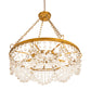 Meyda Lighting Sardinia 36" 8-Light Transparent Gold Chandelier With Crystal Shade Glass