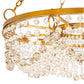 Meyda Lighting Sardinia 36" 8-Light Transparent Gold Chandelier With Crystal Shade Glass