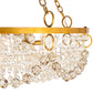 Meyda Lighting Sardinia 36" 8-Light Transparent Gold Chandelier With Crystal Shade Glass