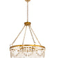 Meyda Lighting Sardinia 36" 8-Light Transparent Gold Chandelier With Crystal Shade Glass