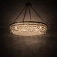 Meyda Lighting Sardinia 43" 12-Light Transparent Gold Chandelier With Clear Crystal Shade