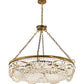Meyda Lighting Sardinia 43" 12-Light Transparent Gold Chandelier With Clear Crystal Shade
