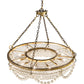 Meyda Lighting Sardinia 43" 12-Light Transparent Gold Chandelier With Clear Crystal Shade
