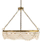 Meyda Lighting Sardinia 43" 12-Light Transparent Gold Chandelier With Clear Crystal Shade