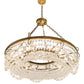 Meyda Lighting Sardinia 43" 12-Light Transparent Gold Chandelier With Clear Crystal Shade