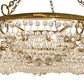 Meyda Lighting Sardinia 43" 12-Light Transparent Gold Chandelier With Clear Crystal Shade