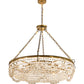 Meyda Lighting Sardinia 43" 12-Light Transparent Gold Chandelier With Clear Crystal Shade