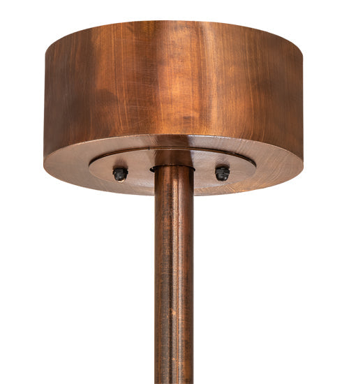 Meyda Lighting Sargent 240372 46" 16-Light Vintage Copper Chandelier With Silver Mica Shade Glass and Fan