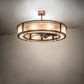 Meyda Lighting Sargent 240372 46" 16-Light Vintage Copper Chandelier With Silver Mica Shade Glass and Fan
