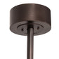 Meyda Lighting Sargent 45" 12-Light Mahogany Bronze Chandelier With Creme Carrara Idalight Shade Glass and Fan