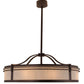 Meyda Lighting Sargent 45" 12-Light Mahogany Bronze Chandelier With Creme Carrare Idalight Shade Glass and Fan