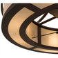 Meyda Lighting Sargent 45" 12-Light Mahogany Bronze Chandelier With Creme Carrare Idalight Shade Glass and Fan