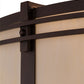 Meyda Lighting Sargent 45" 12-Light Mahogany Bronze Chandelier With Creme Carrare Idalight Shade Glass and Fan
