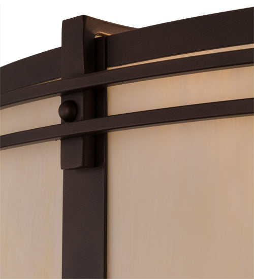 Meyda Lighting Sargent 45" 12-Light Mahogany Bronze Chandelier With Creme Carrare Idalight Shade Glass and Fan
