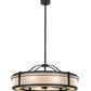 Meyda Lighting Sargent 45" 12-Light Oil Rubbed Bronze Chandelier With Creme Carrara Idalight Shade and Fan