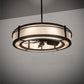 Meyda Lighting Sargent 45" 12-Light Oil Rubbed Bronze Chandelier With Creme Carrara Idalight Shade and Fan