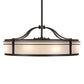 Meyda Lighting Sargent 45" 12-Light Oil Rubbed Bronze Chandelier With Creme Carrara Idalight Shade and Fan