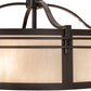 Meyda Lighting Sargent 45" 12-Light Oil Rubbed Bronze Chandelier With Creme Carrara Idalight Shade and Fan