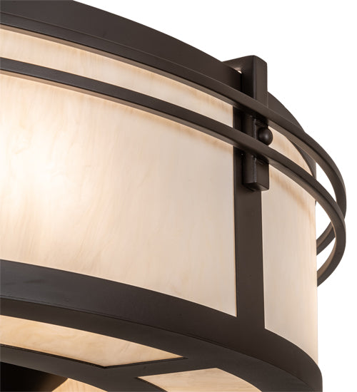 Meyda Lighting Sargent 45" 12-Light Oil Rubbed Bronze Chandelier With Creme Carrara Idalight Shade and Fan