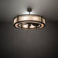Meyda Lighting Sargent 45" 20-Light Tyler Bronze Chandelier With Beige Sahara Taupe Idalight Shade and Fan