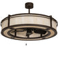Meyda Lighting Sargent 45" 20-Light Tyler Bronze Chandelier With Beige Sahara Taupe Idalight Shade and Fan