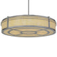 Meyda Lighting Sargent 45" 8-Light Nickel Pendant Light With Creme Carrare Idalight Shade