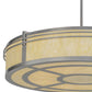 Meyda Lighting Sargent 45" 8-Light Nickel Pendant Light With Creme Carrare Idalight Shade