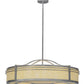 Meyda Lighting Sargent 45" 8-Light Nickel Pendant Light With Creme Carrare Idalight Shade