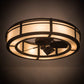 Meyda Lighting Sargent 45" 8-Light Oil Rubbed Bronze Chandelier With Creme Carrare Idalight Shade Glass and Fan