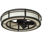 Meyda Lighting Sargent 45" 8-Light Oil Rubbed Bronze Chandelier With Creme Carrare Idalight Shade Glass and Fan
