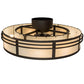 Meyda Lighting Sargent 45" 8-Light Oil Rubbed Bronze Chandelier With Creme Carrare Idalight Shade Glass and Fan