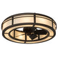 Meyda Lighting Sargent 45" 8-Light Oil Rubbed Bronze Chandelier With Creme Carrare Idalight Shade Glass and Fan