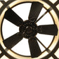 Meyda Lighting Sargent 45" 8-Light Oil Rubbed Bronze Chandelier With Creme Carrare Idalight Shade and Fan