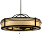 Meyda Lighting Sargent 45" 8-Light Oil Rubbed Bronze Chandelier With Creme Carrare Idalight Shade and Fan