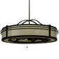 Meyda Lighting Sargent 45" 8-Light Oil Rubbed Bronze Chandelier With Creme Carrare Idalight Shade and Fan