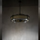 Meyda Lighting Sargent 46" 20-Light Bronze Metallic Chandelier With Beige Sahara Taupe Idalight Shade and Fan