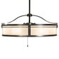 Meyda Lighting Sargent 46" 20-Light Bronze Metallic Chandelier With Beige Sahara Taupe Idalight Shade and Fan