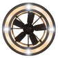 Meyda Lighting Sargent 46" 20-Light Bronze Metallic Chandelier With Beige Sahara Taupe Idalight Shade and Fan