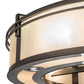 Meyda Lighting Sargent 46" 20-Light Bronze Metallic Chandelier With Beige Sahara Taupe Idalight Shade and Fan