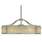 Meyda Lighting Sargent 46" 8-Light Brushed Nickel Chandelier With Bleached Honey Onyx Acrylic Shade and Fan