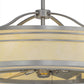 Meyda Lighting Sargent 46" 8-Light Brushed Nickel Chandelier With Bleached Honey Onyx Acrylic Shade and Fan