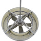 Meyda Lighting Sargent 46" 8-Light Brushed Nickel Chandelier With Bleached Honey Onyx Acrylic Shade and Fan
