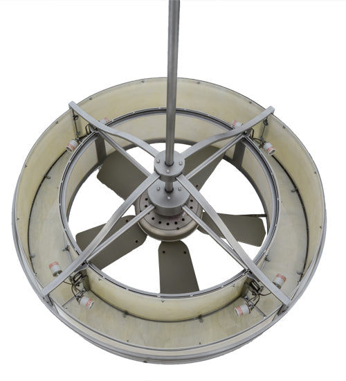 Meyda Lighting Sargent 46" 8-Light Brushed Nickel Chandelier With Bleached Honey Onyx Acrylic Shade and Fan