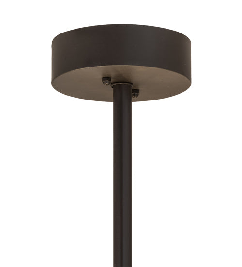 Meyda Lighting Sargent 55" 8-Light Timeless Bronze Pendant Light With Beige Sahara Taupe Idalight Shade Glass