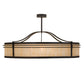 Meyda Lighting Sargent 55" 8-Light Timeless Bronze Pendant Light With Beige Sahara Taupe Idalight Shade Glass