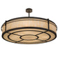 Meyda Lighting Sargent 55" 8-Light Timeless Bronze Pendant Light With Beige Sahara Taupe Idalight Shade Glass