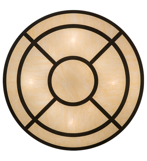 Meyda Lighting Sargent 55" 8-Light Timeless Bronze Pendant Light With Beige Sahara Taupe Idalight Shade Glass