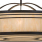 Meyda Lighting Sargent 55" 8-Light Timeless Bronze Pendant Light With Beige Sahara Taupe Idalight Shade Glass