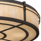 Meyda Lighting Sargent 55" 8-Light Timeless Bronze Pendant Light With Beige Sahara Taupe Idalight Shade Glass