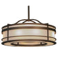 Meyda Lighting Sargent 57" 12-Light Tyler Bronze Pendant Light With White Statuario Idalight Shade Glass